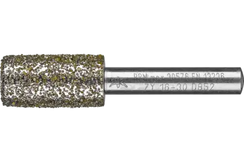 Diamant-slijpstift cil. Ø 16,0 mm stift-Ø 8 mm D852 (zeer grof) voor het uitslijpen van groeven 1