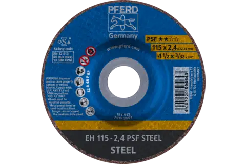 Cut-off wheel EH 115x2.4x22.23 mm depressed centre Universal Line PSF STEEL for steel 1