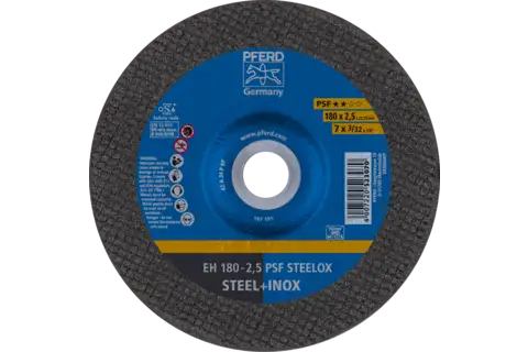 Ściernica tarczowa do cięcia EH 180 × 2,5 × 22,23 mm odgięta linia uniwersalna PSF STEELOX do stali/stali szlachetnej 1