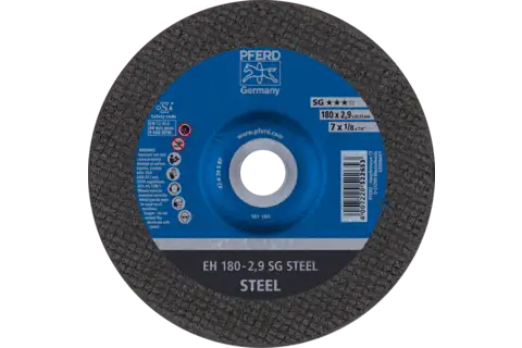 Disco de corte EH 180x2,9x22,23 mm embutido línea alto rendimiento SG STEEL para acero 1