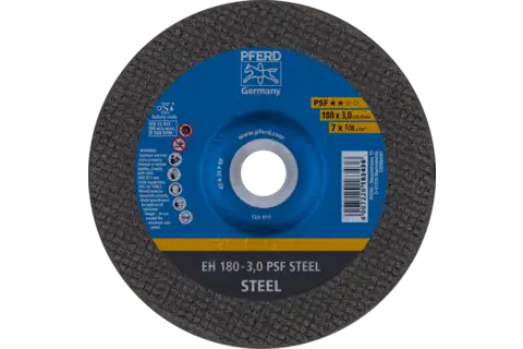 Kesme taşı EH 180x3,0x22,23 mm göbekli Üniversal seri PSF STEEL, çelik için 1