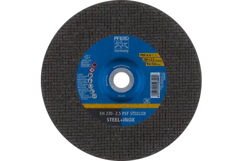 Disco de corte EH 230x2,5x22,23 mm embutido línea universal PSF STEELOX para acero/acero inoxidable 1