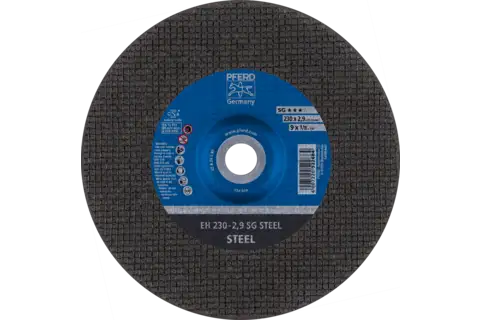 Disco de corte EH 230x2,9x22,23 mm embutido línea alto rendimiento SG STEEL para acero 1
