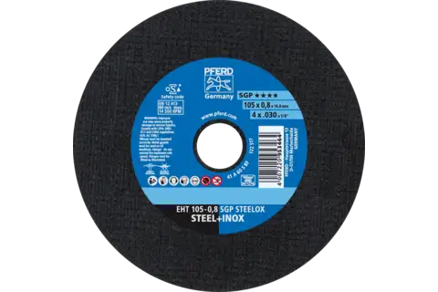 Cut-off wheel EHT 105x0.8x16 mm flat Special Line SGP STEELOX for steel/stainless steel 1