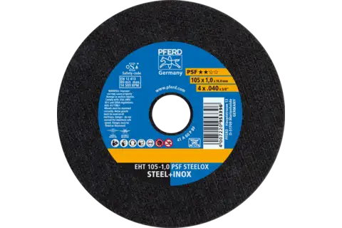 Kesme taşı EHT 105x1,0x16 mm düz Üniversal seri PSF STEELOX, çelik/paslanmaz çelik için 1
