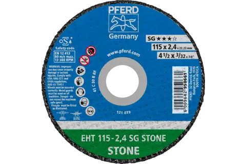 Cut-off wheel EHT 115x2.4x22.23 mm flat Performance Line SG STONE for concrete and stone 1