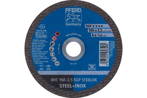 Kesme taşı EHT 150x2,5x22,23 mm düz Özel Seri SGP STEELOX, çelik/paslanmaz çelik için 1