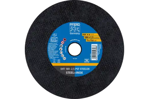 Disco de corte EHT 180x2,5x22,23 mm recto línea universal PSF STEELOX para acero/acero inoxidable 1