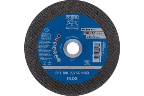 Cut-off wheel EHT 180x2.5x22.23 mm flat Performance Line SG INOX for stainless steel 1