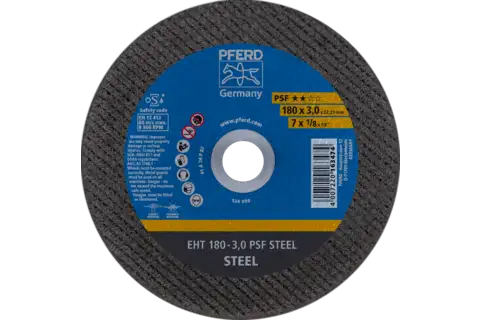 Kesme taşı EHT 180x3,0x22,23 mm düz Üniversal seri PSF STEEL, çelik için 1