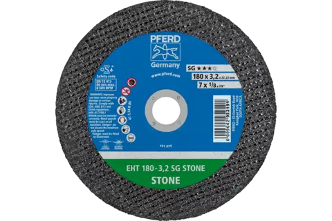 Cut-off wheel EHT 180x3.2x22.23 mm flat Performance Line SG STONE for concrete and stone 1