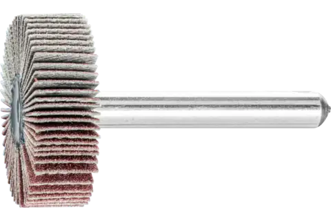Disco lamelar montado de óxido de alumínio F diâm. 30x10 mm diâm. da haste 6 mm A150 para desbaste fino e acabamento 1