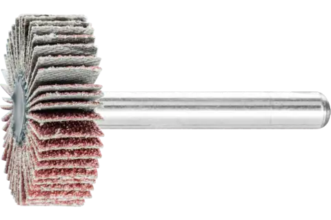 Disco lamelar montado de óxido de alumínio F diâm. 30x10 mm diâm. da haste 6 mm A60 para desbaste fino e acabamento 1