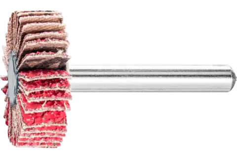 Keramische korrel lamellenslijpstift F Ø 30x10 mm stift-Ø 6 mm CO-COOL40 hoog rendement op edelstaal 1