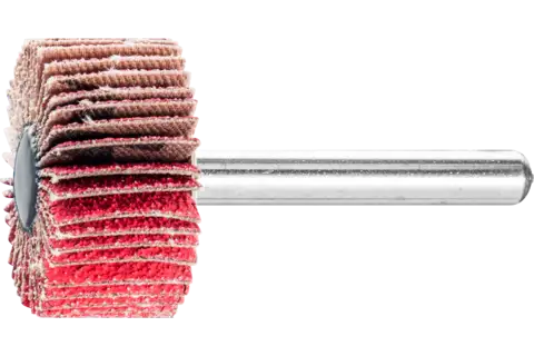 Keramische korrel lamellenslijpstift F Ø 30x15 mm stift-Ø 6 mm CO-COOL80 hoog rendement op edelstaal 1