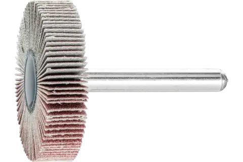 Disco lamelar montado de óxido de alumínio F diâm. 40x10 mm diâm. da haste 6 mm A180 para desbaste fino e acabamento 1