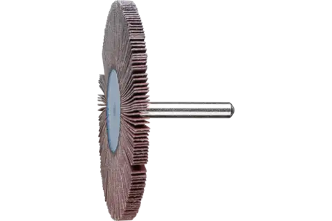 Aluminium oxide mounted flap wheel F dia. 80x5 mm shank dia. 6 mm A150 for fine grinding and finishing 1