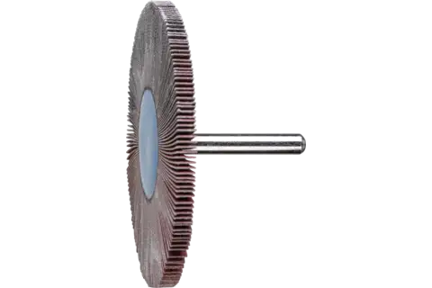 Aluminium oxide mounted flap wheel F dia. 80x5 mm shank dia. 6 mm A180 for fine grinding and finishing 1