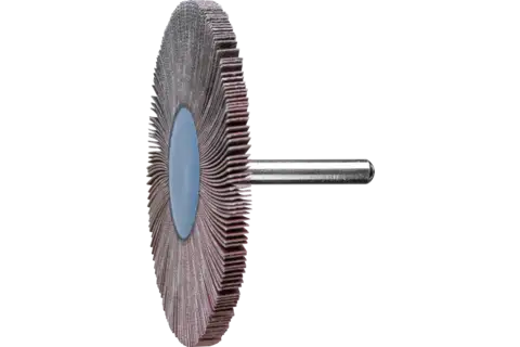 Aluminium oxide mounted flap wheel F dia. 80x5 mm shank dia. 6 mm A240 for fine grinding and finishing 1