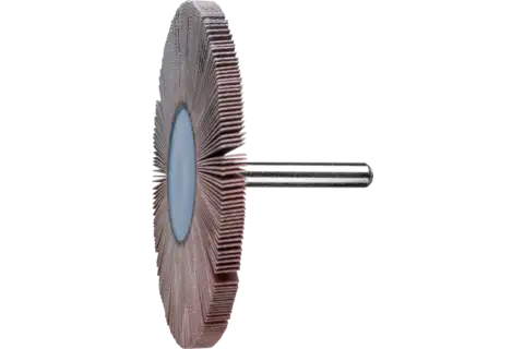 Aluminium oxide mounted flap wheel F dia. 80x5 mm shank dia. 6 mm A320 for fine grinding and finishing 1
