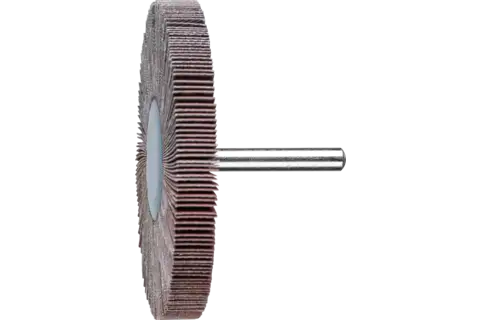 Aluminium oxide mounted flap wheel F dia. 80x10 mm shank dia. 6 mm A240 for fine grinding & finishing 1