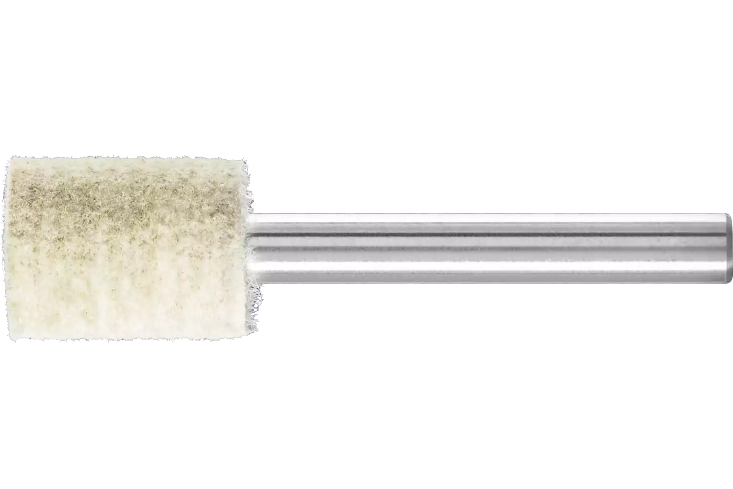 Feltri con gambo per lucidare duri forma cilindrica con foro frontale Ø 15x20 mm, gambo Ø 6 mm con inserto in metallo 1