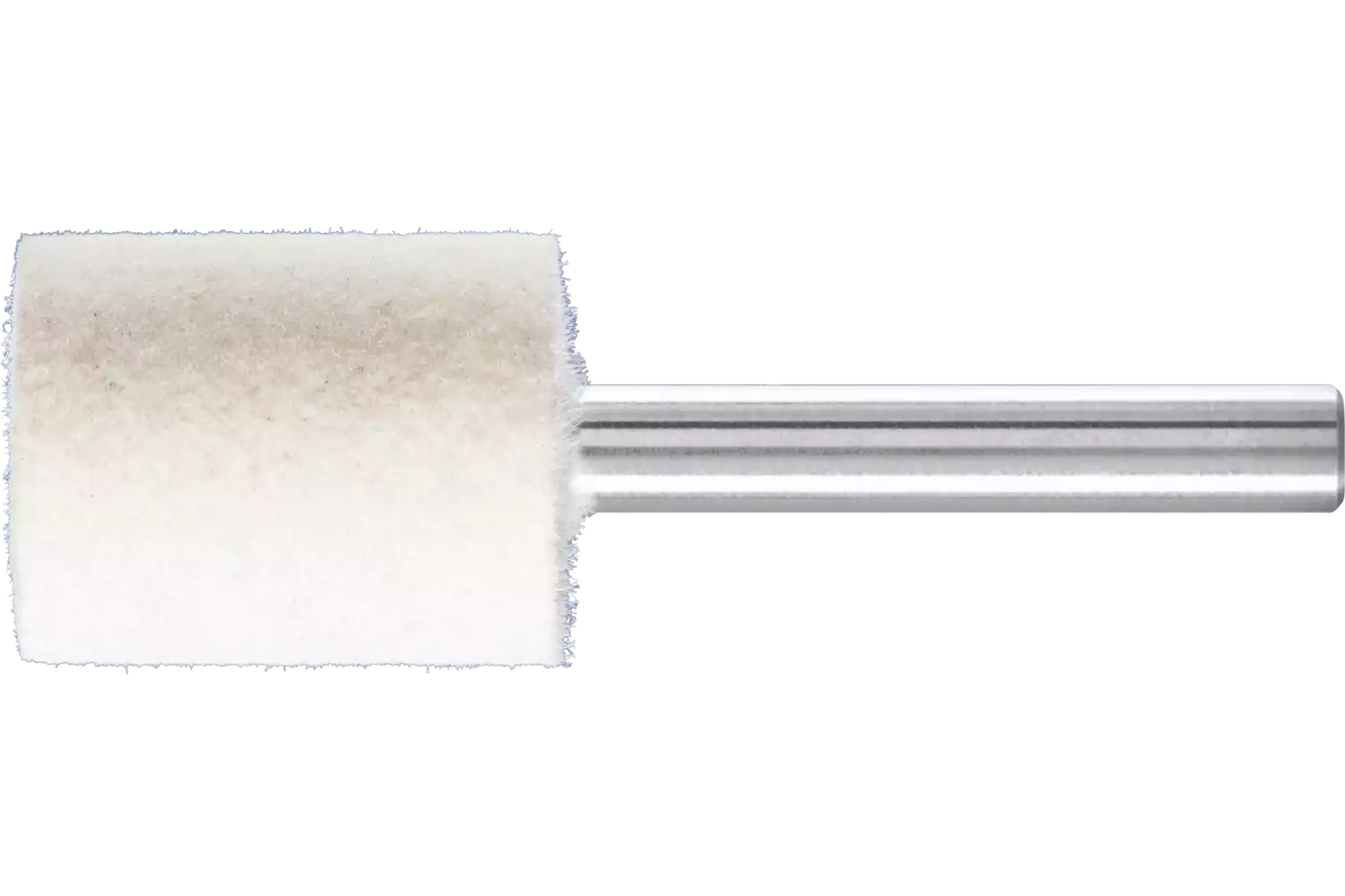 harte Filzpolierstifte Zylinderform mit Stirnbohrung Ø 20x25 mm Schaft-Ø 6 mm 1