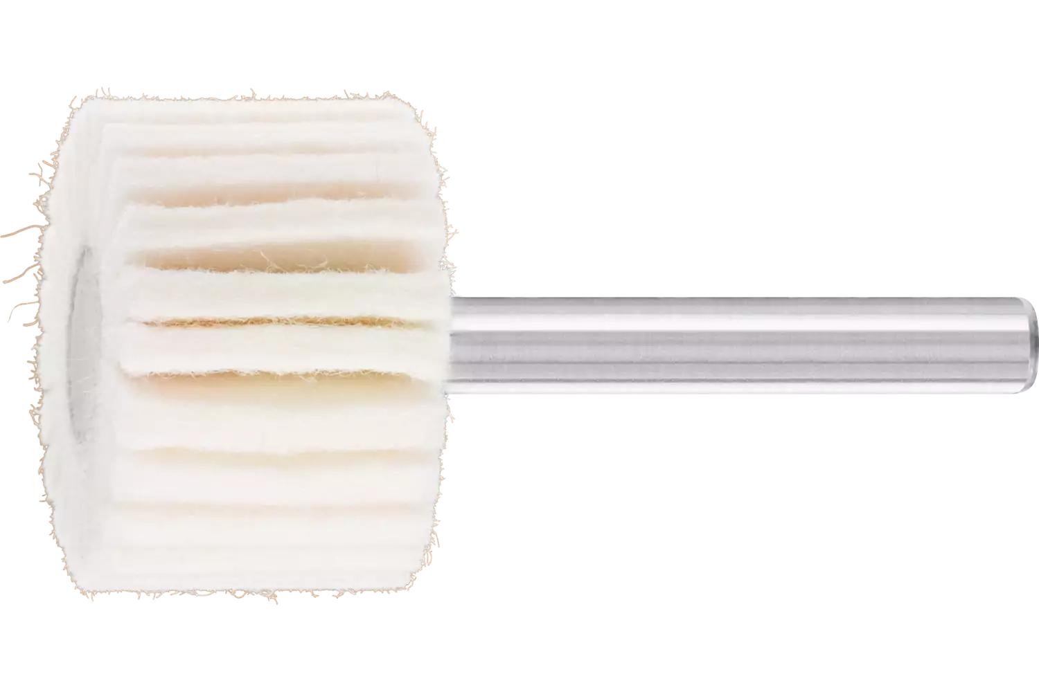 Rulli a lamelle di feltro morbidi FLS Ø 30x20 mm, gambo Ø 6 mm per uso lucidatura universale 1