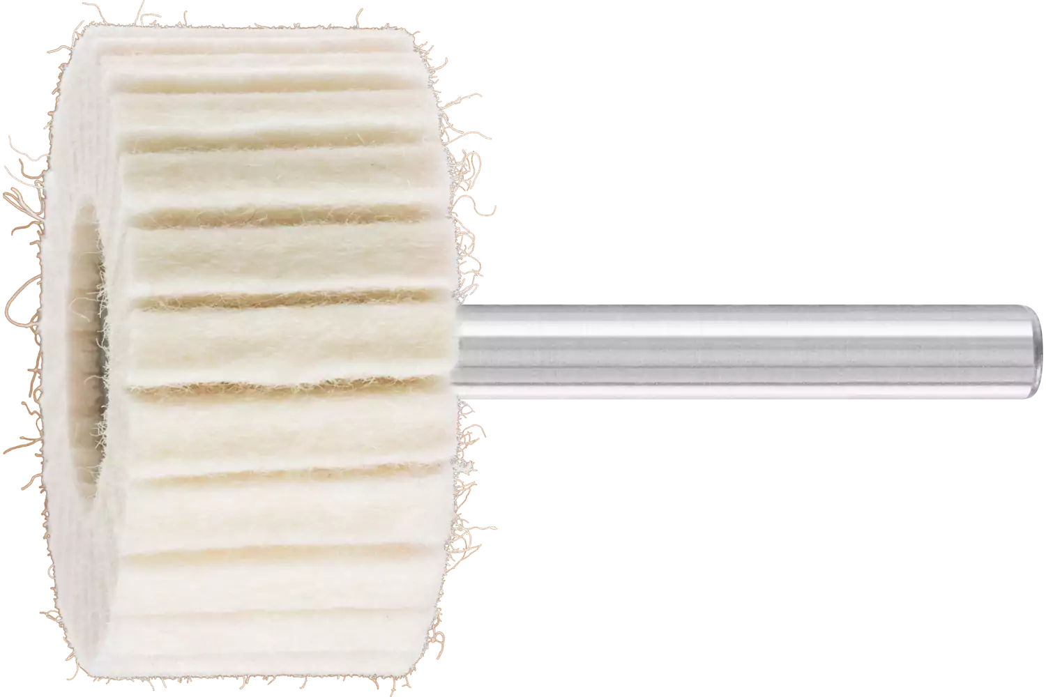 Rulli a lamelle di feltro duri FLS Ø 40x20 mm, gambo Ø 6 mm per uso lucidatura universale 1