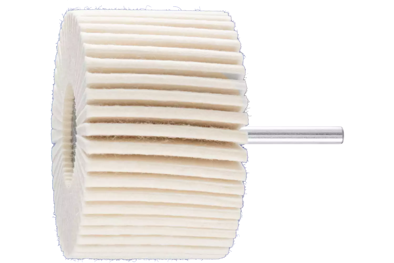 Rulli a lamelle di feltro duri FLS Ø 80x50 mm, gambo Ø 6 mm per uso lucidatura universale 1