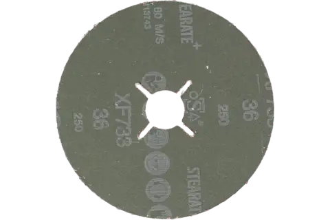Granulo ceramico disco in fibra Ø 125 mm CO-ALU36 per metalli non ferrosi teneri 2