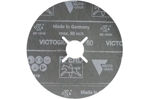 Fibre disc dia. 125 mm VICTOGRAIN 60 for maximum performance on steel 2