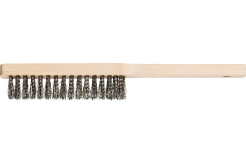 Brosse à main pour mécanique de précision HBFM 4 rangs, fil d'acier inoxydable Ø 0,15 mm 1