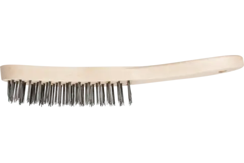Scratch brush HBU 4 rows steel wire dia. 0.35 mm suitable for general use (10) 1