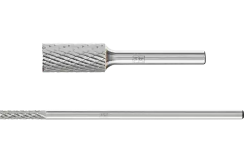 Tungsten carbide burs for versatile use, Double cut, Cylindrical with end cut - Shape B 1