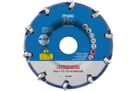 High-performance milling disc ALUMASTER F dia. 115 mm for angle grinders work on aluminium