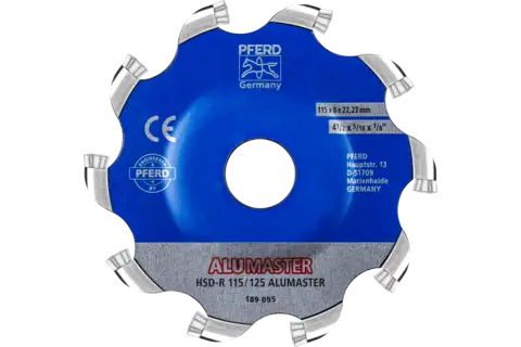 Fresa per uso professionale ALUMASTER R Ø 115 mm per smerigliatrice angolare, lavorazione alluminio 2