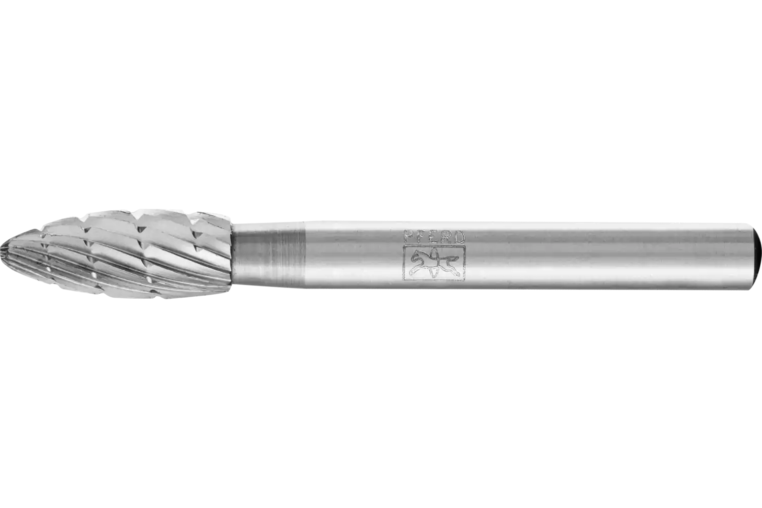 HSS rotary cutter flame-shaped B dia. 08x20 mm shank dia. 6 mm Z 3 universal medium fine chip breaker 1