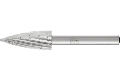 HSS rotary cutter bullet shape K dia. 12x30 mm shank dia. 6 mm Z 2 universal medium chip breaker 1