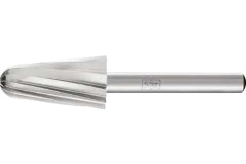 Fresa HSS ALU forma a cono con punta arrotondata L Ø 16x30 mm, gambo Ø 6 mm alluminio/metalli non ferrosi 1