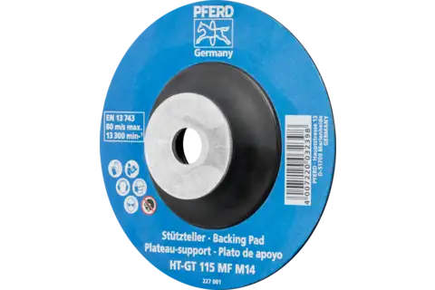 heat-resistant backing pad with clamping nut dia. 115 HT-GT M14 for angle grinders 115 1
