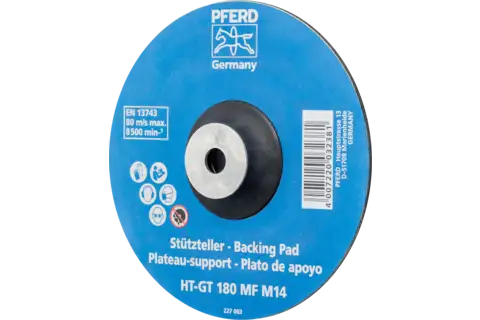 heat-resistant backing pad with clamping nut dia. 180 HT-GT M14 for angle grinders 180 1