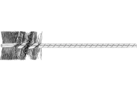 Spazzola per interni IBU Ø 19x25 mm, gambo Ø 3,2 mm, filo d’acciaio Ø 0,20 1