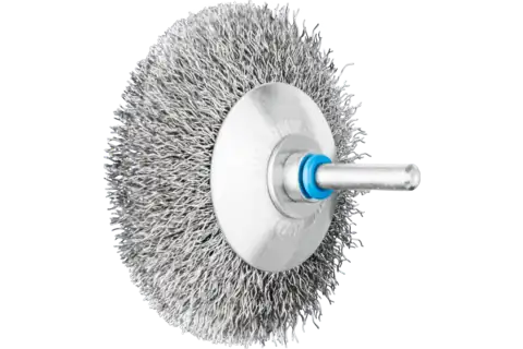 Brosse conique non torsadée KBU Ø 80x10 mm, tige Ø 6 mm, fil d'acier inoxydable Ø 0,30 1