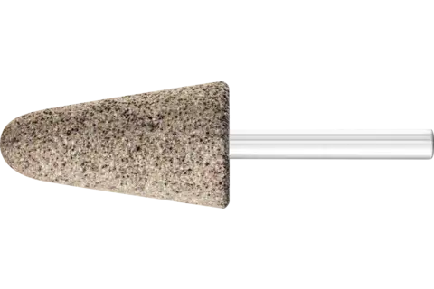 Mola abrasiva INOX a cono Ø 25x45 mm, gambo Ø 6 mm A30 per acciaio inossidabile