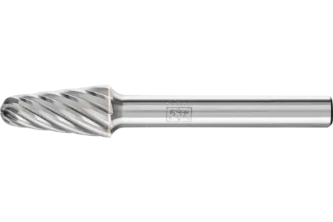Hartmetall Hochleistungsfrässtift INOX Rundbogen KEL Ø 10x20mm Schaft-Ø 6 mm für Edelstahl 1