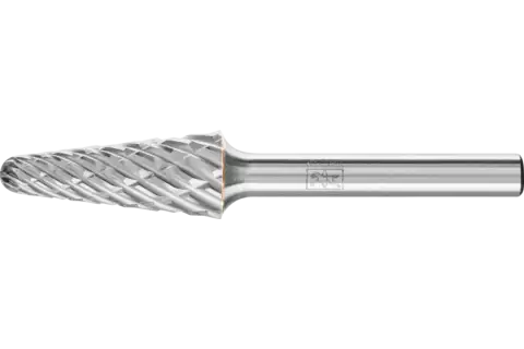 Hartmetall Hochleistungsfrässtift STEEL Rundbogen KEL Ø 12x30mm Schaft-Ø 6 mm für Stahl 1