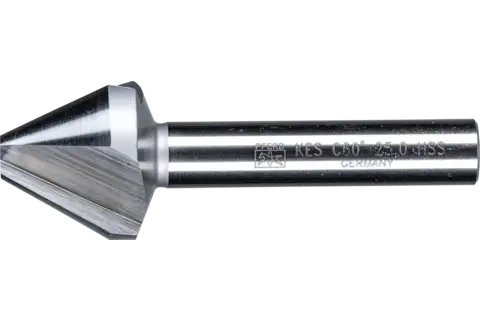 HSS conical and deburring countersink 60 ° dia. 25 mm shank dia. 10 mm DIN 334 C 1