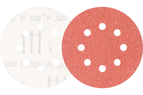 universal aluminium oxide Velcro-backed abrasive disc KSS dia. 125 A100 8 extraction holes for eccentric orbital sanders 1