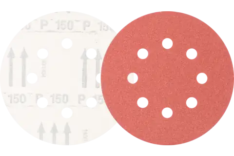 universal aluminium oxide Velcro-backed abrasive disc KSS dia. 125 A150 8 extraction holes for eccentric orbital sanders 1